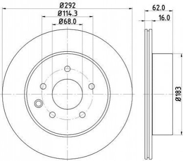 Тормозной диск вентилируемый (задний) 8DD 355 118-711