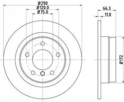 Тормозной диск (задний) 8DD 355 120-231