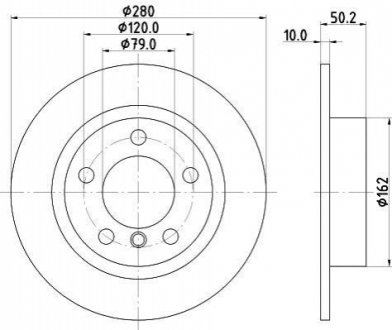Тормозной диск HELLA 8DD 355 123-001 (фото 1)