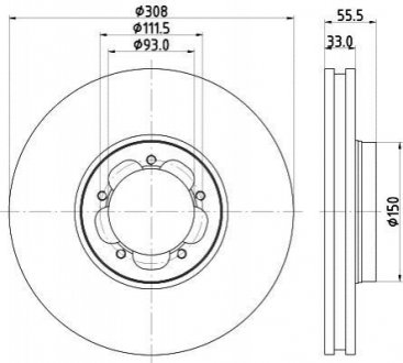 Тормозной диск HELLA 8DD 355 123-131 (фото 1)