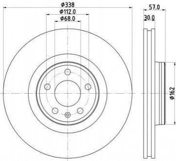 Тормозной диск HELLA 8DD355125171 (фото 1)