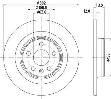 HELLA PRO HIGH CARBON VOLVO диск гальм. задн. S60 20- 8DD 355 126-991