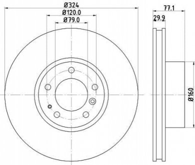 Тормозной диск HELLA 8DD 355 127-101 (фото 1)