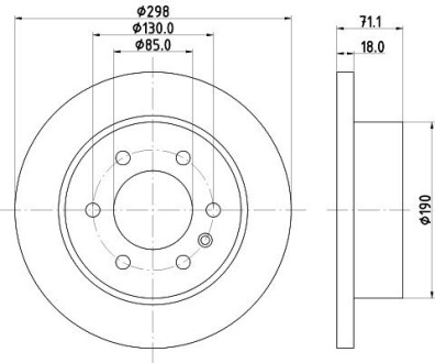 HELLA PRO DB диск гальмівний задній SPRINTER 3,5 18- 8DD 355 131-841