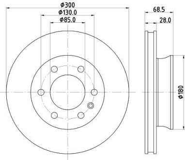 HELLA PRO DB диск гальмівний передн. Sprinter 06- 8DD 355 131-891