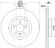 PRO VW гальмівний диск передн. POLO VI 17- HELLA 8DD 355 132-011 (фото 4)