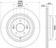 PRO HIGH CARBON KIA гальмівний диск задн. STINGER 2.0 17-, GENESIS HELLA 8DD 355 132-661 (фото 4)