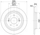 PRO HYUNDAI гальмівний диск задн. KONA, KIA CEED 18- HELLA 8DD 355 132-921 (фото 3)