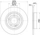 PRO DB гальмівний диск задн. W177 18- HELLA 8DD 355 133-061 (фото 1)