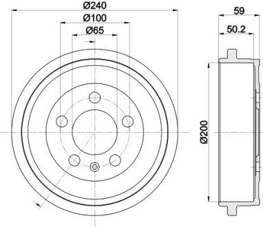 Тормозной барабан Fabia/Polo 1.0-2.0 99- 8DT355300-371