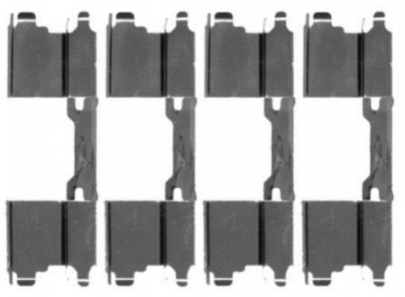 Ремкомплект тормозных колодок HELLA 8DZ355203501 (фото 1)