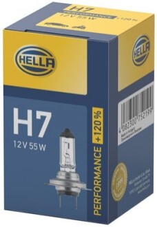 Лампа H7 12V 55W PX26D +120% 8GH 223 498-031