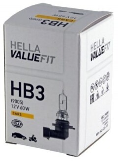 Лампа розжарювання, VALUEFIT, HB3 12V 60 (65W) P 20d HELLA 8GH242632181 (фото 1)