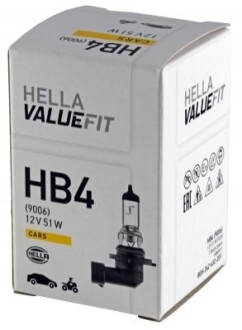 Лампа 12V HB4 51W P22d VALUEFIT 8GH 242 632-201