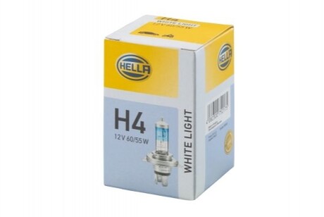 HELLA H4 12V 60/55W Автолампа WHITE LIGHT UP TO 300h, UP TO 4200 KELVIN 8GJ 223 498-121