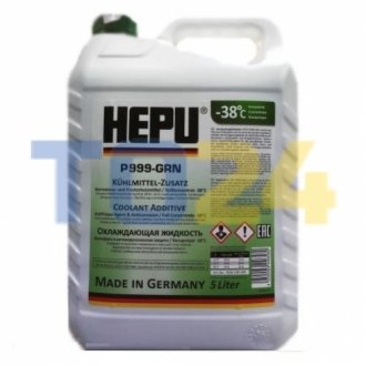 Антифриз HEPU G11 GREEN концентрат (Каністра 5л) P999-GRN-005