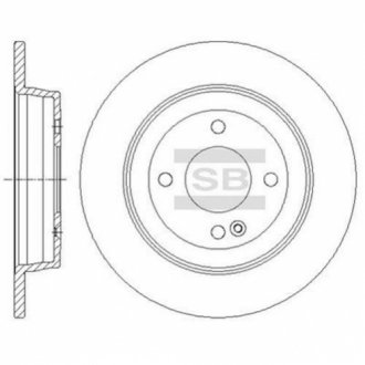 Тормозной диск (задний) Hi-Q (SANGSIN) SD1087 (фото 1)