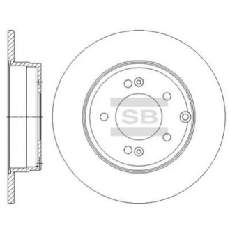 Гальмівний диск (задній) Hi-Q (SANGSIN) SD1099 (фото 1)