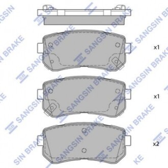 Колодка гальм. диск. HYUNDAI SONATA (LF) 14" 14- задн. (пр-во SANGSIN) SP1684