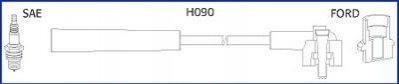 HITACHI FORD Комплект высоковольтных проводов ESCORT V 1.3 90-95, FIESTA III (GFJ) 1.0 89-95, ORION II (AFF) 1.3 85-90 134659