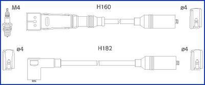 HITACHI VW К-кт высоковольтных проводов Audi 100,A6 2.0 90- 134717