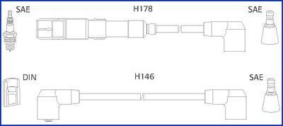 HITACHI DB Провод зажигания W124 260 300 M103 134756