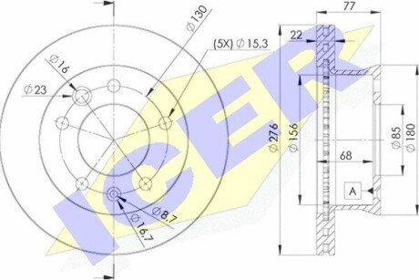 Диск гальмівний 78BD0181-1