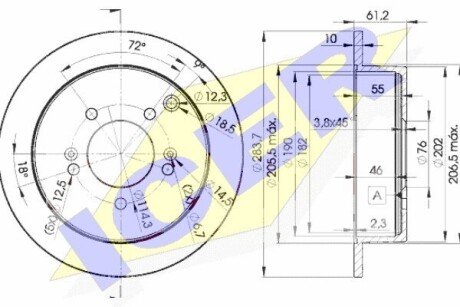 Диск тормозной 78BD2907-2