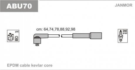 Провода в/в VW VR6 2.8I, 2.9I 91- 97 ABU70