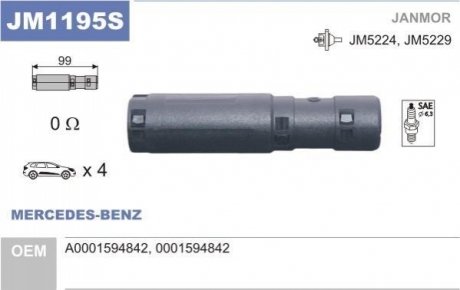 Вилка катушки запалення Janmor JM1195S (фото 1)
