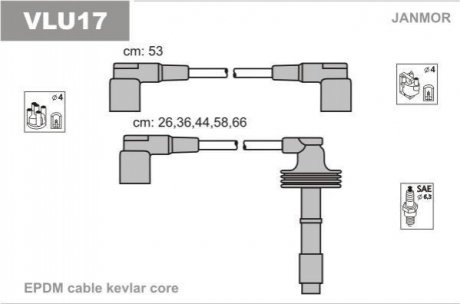 Провода в/в Volvo S70 2.0-2.5 97-00 VLU17