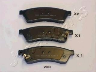 Дискові гальмівні колодки (задні) JAPANPARTS PP-W03AF (фото 1)