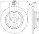 SUBARU Гальмівний диск XV (GT) 1.6 i AWD 17- JAPANPARTS DP-713C (фото 2)