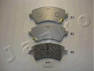 Дискові гальмівні колодки (передні) JAPKO 50211 (фото 1)
