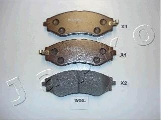 Дисковые тормозные колодки (передние) JAPKO 50W05 (фото 1)