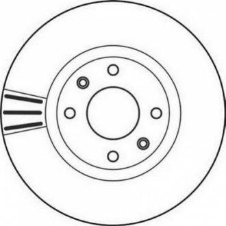 Гальмівний диск передній Citroen / DS / Opel / Peugeot Jurid 562129JC (фото 1)