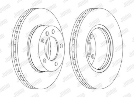 Диск гальмівний NISSAN,OPEL,RENAULT,VAUXHALL Jurid 562190JC1 (фото 1)