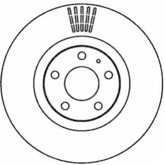 Тормозной диск (передний) Jurid 562265JC (фото 1)