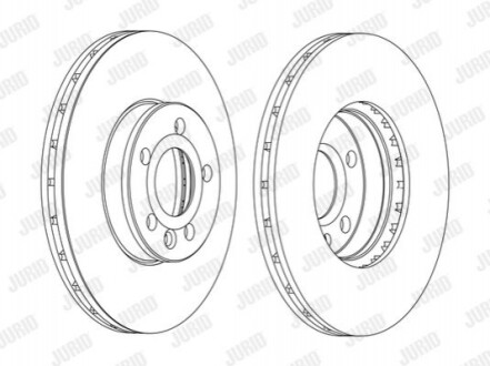 JURID VW Диск гальмівний передний Sharan,T4,Ford Galaxy,Seat Alhambra 562382JC-1