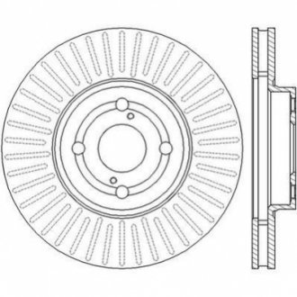 Тормозной диск (передний) Jurid 562435JC (фото 1)
