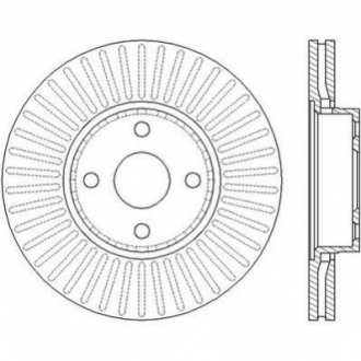 Тормозной диск (передний) Jurid 562436JC (фото 1)