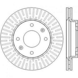 Гальмівний диск (передній) Jurid 562459JC (фото 1)