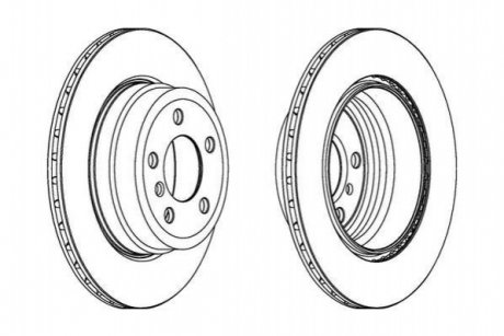 Гальмівний диск (задній) Jurid 562521JC (фото 1)