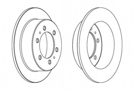 Гальмівний диск (задній) Jurid 562530JC (фото 1)