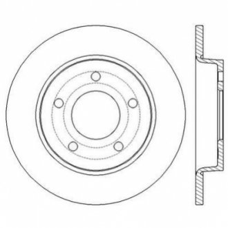 Тормозной диск (задний) Jurid 562560JC (фото 1)