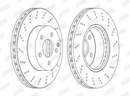 Тормозной диск передний MERCEDES-BENZ C/SLS SPORT&AMG MODELS 562619JC1