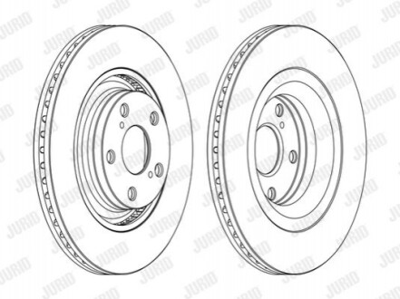 JURID TOYOTA Диск гальмівний передн.Avensis 2.0D-4D/2.2D-4D 08- 562726JC-1