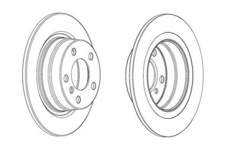 Гальмівний диск задній BMW 1/2 Jurid 562905JC (фото 1)