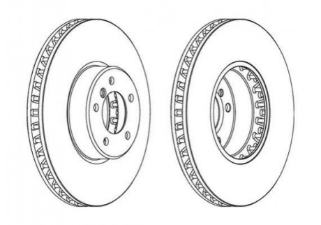 Гальмівний диск (передній) Jurid 563045JC1 (фото 1)