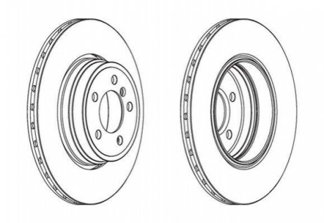 Тормозной диск (задний) Jurid 563066JC1 (фото 1)